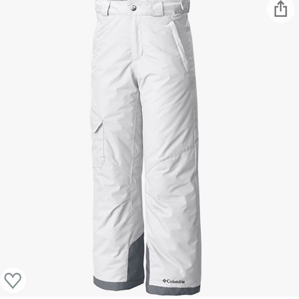 Columbia Kids White Ski Pants-Size Xxs
